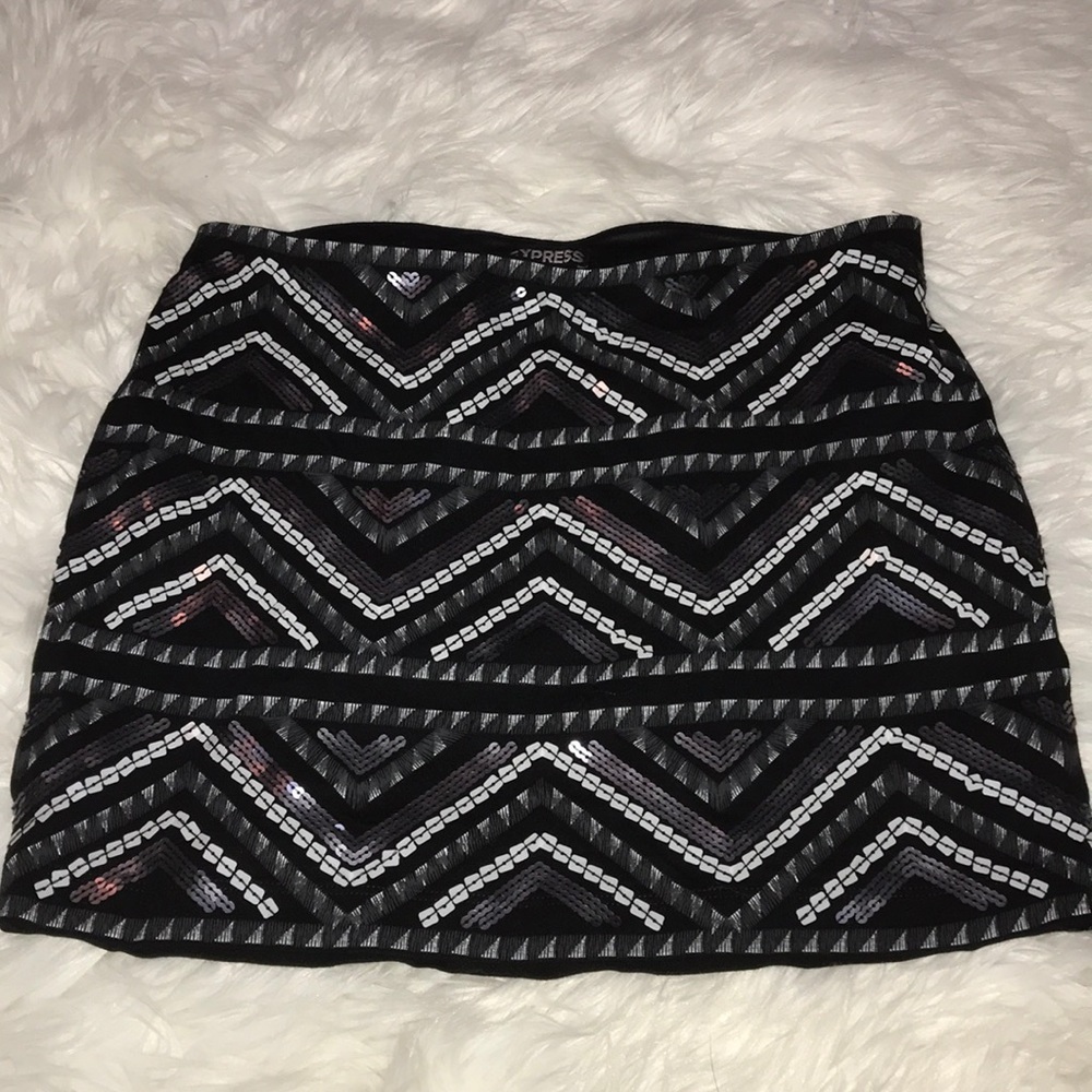 Sequined mini skirt from express!